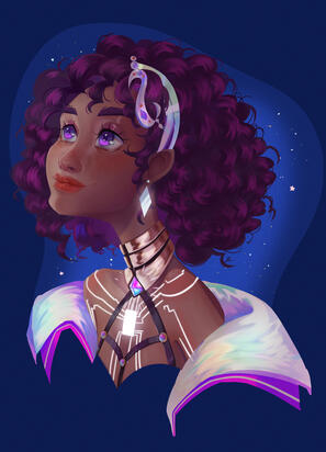 Moon Child & Stars by @blumistyy on Twitter Moon Child & Stars by @blumistyy on Twitter